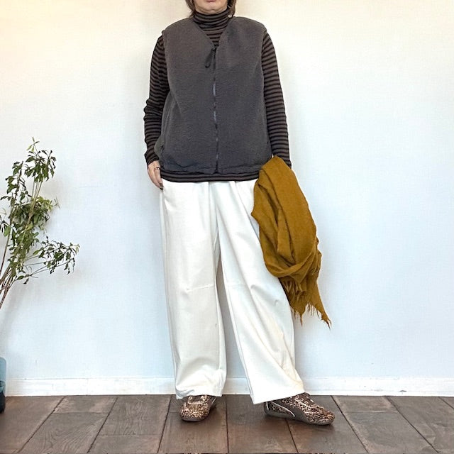 lellilレリル　ボアリバーシブル２WAYベスト　　12552814