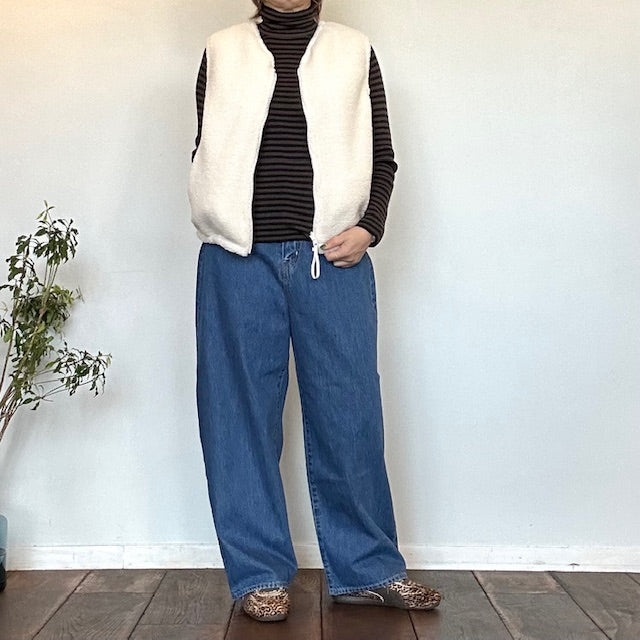 sosotto　コットンカシミヤ ボーダーリブタートル　　　42453222