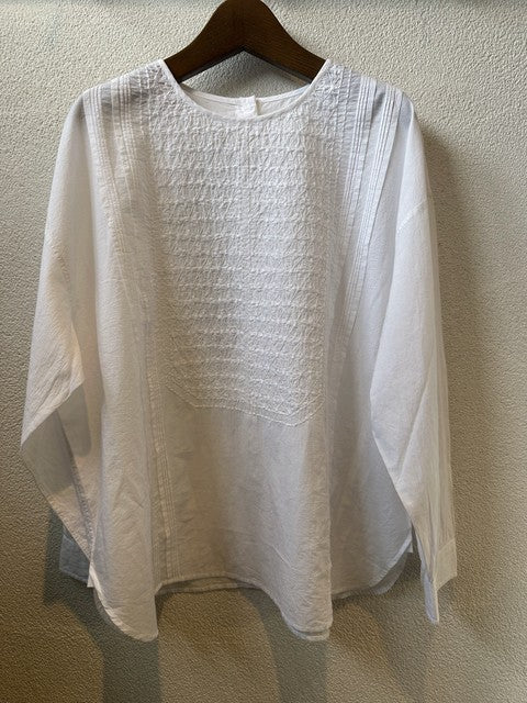 maison de soil シャツ NMDS26522 ホワイト 前