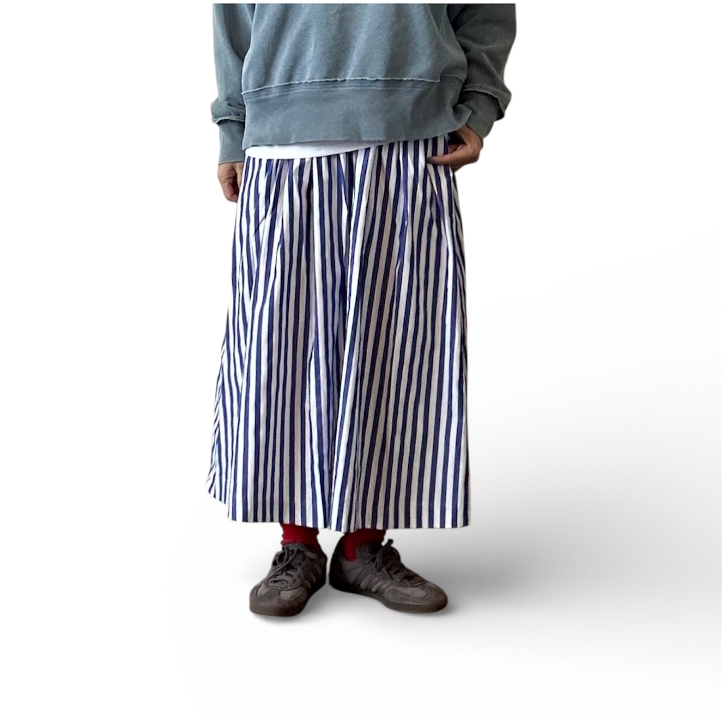 PONT DE CHALONS　先染めタックギャザーマキシスカート　　22610717