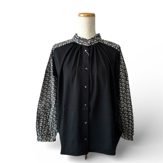 PONT DE CHALONS　２WAYフリルブラウス   sosottoコラボ　　22612711