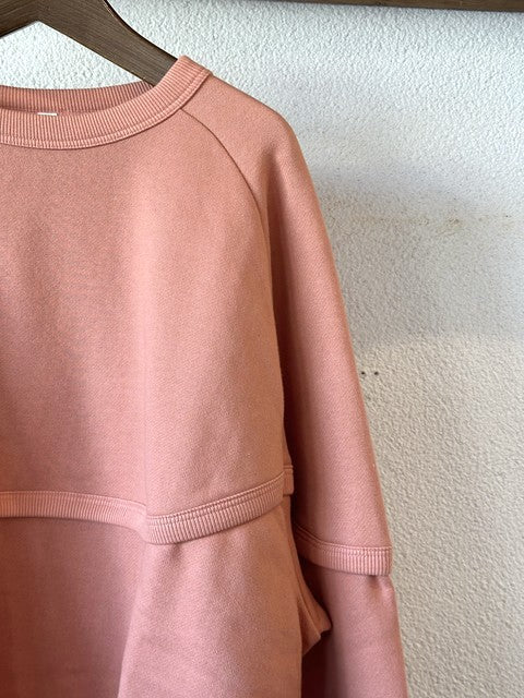 裏起毛切替スウェット サーモン