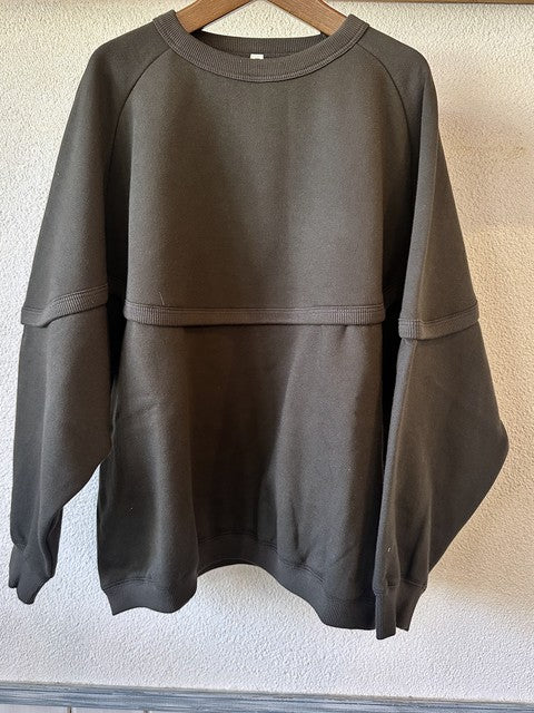 裏起毛切替スウェット チャコール