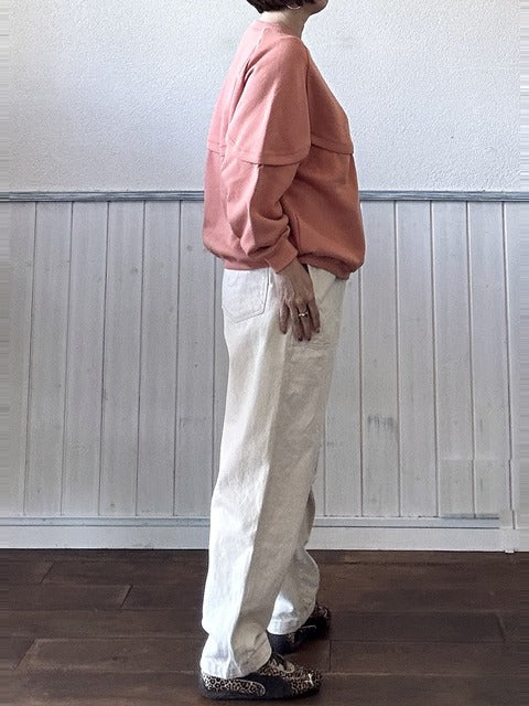 裏起毛切替スウェット サーモン着用
