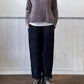 （g）グラム ミックスヤーンクルーネックセーター 着用イメージ バーガンディミックス 正面