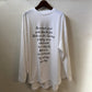 （g）グラム オーバー天竺 プリントTシャツ ホワイト 前