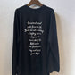 （g）グラム オーバー天竺 プリントTシャツ ブラック 前